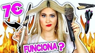 TODO A 7€  PLANCHAS Y TENACILLAS PARA EL CABELLO LOW COST ¿FUNCIONAN  PRIMARK [upl. by Yuji127]