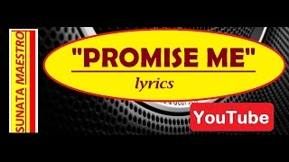 quotPROMISE MEquot lyrics [upl. by Basso]