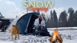 Solo Camping In Snow First Time 🥶  Snowfall In Kashmir  The Umar [upl. by Ecertal]