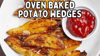 🥔 OVEN BAKED POTATO WEDGES  How To Make Potato Wedges [upl. by Nileak]