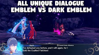 Fire Emblem Engage  ALL Emblem vs Dark Emblem Unique Dialogue [upl. by Akirdnwahs509]