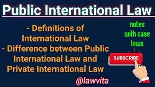 Introduction and Definitions of International Law  Public International law lecture lawvita [upl. by Lorilee]