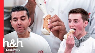 Estudiante de cocina desafía a Buddy a una competencia de cannolis  Cake Boss  Discovery HampH [upl. by Kai408]