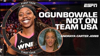 Andraya Carter amp Stephen A assess Arike Ogunbowale’s Team USA omission  First Take [upl. by Annhoj]