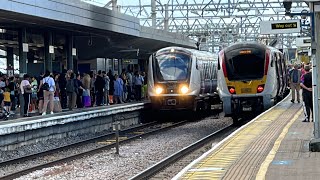 Greater Anglia C2C Elizabeth Line Central Line and LO Trains at Stratford on August 19th 2023 [upl. by Aneis949]