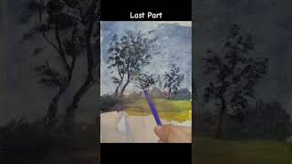 Beautiful Nights Forests Easy Step by step painting 🎨 painting Last Part [upl. by Ardnola]