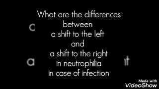 What are the differences between a shift to the left and a shift to the right in neutrophilia [upl. by Ednyl]