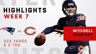 Mitch Trubisky Tosses 333 Yards amp 2 TDs vs Patriots [upl. by Kcarb410]