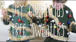 How To Make A DIY Christmas Tree Sweater [upl. by Nelg]