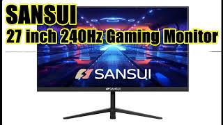 SANSUI 27 inch 240Hz Gaming Monitor✔️Whats features highlight [upl. by Alaric876]