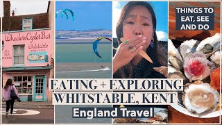 ENGLAND TRAVEL VLOG 🇬🇧 Things to do in Whitstable oysters hotel tour beaches  London day trip [upl. by Radburn]