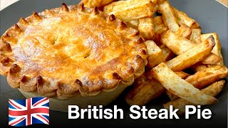 e38 British Steak Pie Homemade miniindividual steak pie recipe Flaky pastry with flavorful steak [upl. by Seow210]