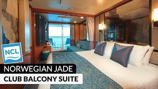 Norwegian Jade  Club Balcony Suite Full Walkthrough Tour  2024  4K [upl. by Enoid]