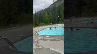 Miette Hot Spring top of the mountain Jasper National Park Alberta Canada [upl. by Telfore480]