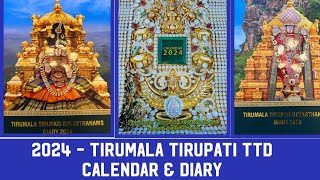 TTD 2024 Calendar amp TTD 2024 Diary  Tirumala Tirupati  Live Video [upl. by Dorey]