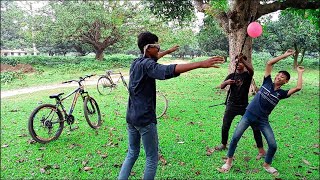 চোখ বেধে বেলুন ফুটানোর নতুন টেকনিক। new comedy । 10 Mission Dnj [upl. by Hendrix237]