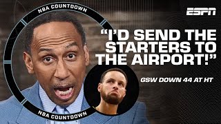 Stephen A reacts to Celtics record halftime lead over GSW EPIC BUTT WHOOPING  NBA Countdown [upl. by Nosyaj]