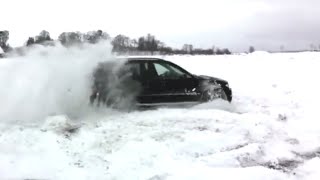 BMW X5 E53 V8 48is буксует по снегу Pirelli Scorpion Winter 48 is SUV sound drift snow [upl. by Kearney]