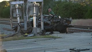 1 injured after Brightline collides with vehicle on Hypoluxo Road [upl. by Ahsikym]