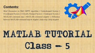 MATLAB TUTORIAL Class 5 Beginner to Advanced Level [upl. by Gussman]