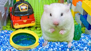 🐹Crazy Hamster Lego Maze  Hamster Escapes [upl. by Durrej119]