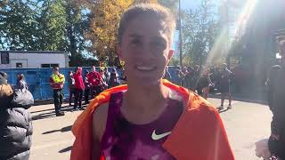 Conner Mantz talks after running 20900 at 2024 NYC Marathon [upl. by Arotal]