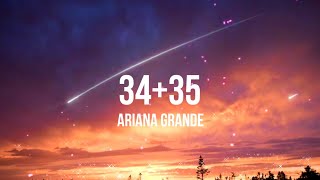 3435  Ariana Grande lyrics [upl. by Tibold]