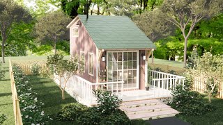 200 Sqft The Most Beautiful Tiny House Design with Loft Design Idea 3 x 6 meters  Cozy Home [upl. by Etnemelc380]