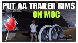 MERGE ANTI AIRCRAFT TRAILER WITH MOC BENNYS RIMS GTA5 [upl. by Alywt172]