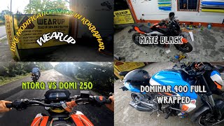 Bike Modification Shop in Kokrajhar  WEAR UP  Dominar 400  Full Wrapped D25TRIDER [upl. by Hctim277]