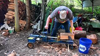 Quick and Easy Kindling with Hydraulic Splitter  Bonus Footage [upl. by Spillar]