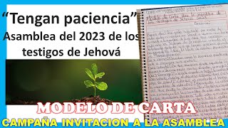 Asamblea Regional del 2023 TENGAN PACIENCIA INVITACION ESPECIAL [upl. by Aitnom]