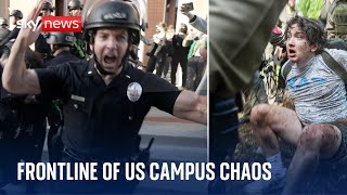 Gaza protests On the frontline of US campus chaos [upl. by Laira]