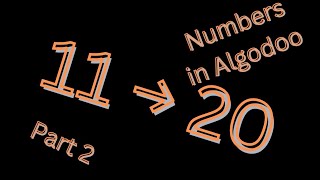 Numbers in Algodoo Pt 2 11  20 [upl. by Otho]