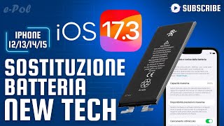 iPhone 12 iOS inferiore a 174 Sostituzione batteria NEW TECH  100 battery life 0 cycles  ePol [upl. by Agna969]