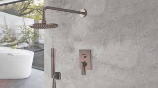 Bravat Wall Mounted Shower Set With Valve Mixer 2Way Concealed In Light Oil Rubbed Bronze  FS1069 [upl. by Idnal]