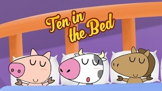 Ten In The Bed  Roll Over Song with Lyrics  Nursery Rhymes for Kids by Luke amp Mary [upl. by Madlen171]