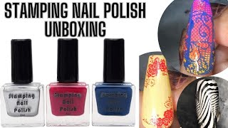 Stamping Nail Art Tutorial Unboxing and Using Store2508 Stamping Polishes [upl. by Abdulla]