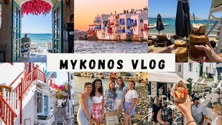 Girls trip  3rd stop Mykonos Greece  birthday at Scorpios sunset at Little Venice  Vlog 33 [upl. by Fulbert473]