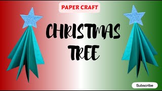 Easy Paper Origami Christmas Tree  Simple DIY Craft Tutorial [upl. by Aicena223]