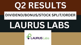 Laurus labs Q2 Results 2025  laurus labs Results Today  laurus labs Share Latest News [upl. by Eerdua]