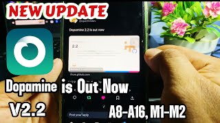 New Dopamine V22 update is Out Now  For A8A16 M1M2 devices  Installing not required PC [upl. by Ahseirej]