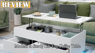 HOMMPA Highend Coffee Table For Living Room Review  Modern amp Sturdy Lift Top Coffee Table [upl. by Annaed]