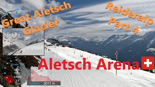 4K Skiing Aletsch Arena Great Aletsch Glacier Reideralp Part 4 Wallis Switzerland GoPro HERO11 [upl. by Adiene742]