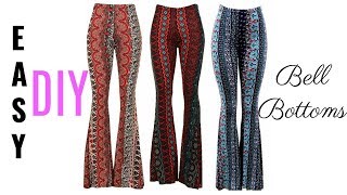 EASY DIY Bell Bottoms using Leggings l Ty Kent [upl. by Keeryt11]