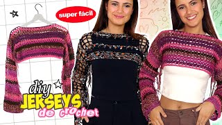 Cómo hacer el JERSEY de CROCHET en TENDENCIA🤩 súper fácil [upl. by Nagorb157]