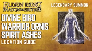 Divine Bird Warrior Ornis Ashes Location in Elden Ring DLC  Legendary Spirit Summon [upl. by Hpeosj]