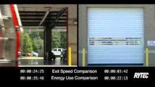 Rytecs Spiral® Door vs A Conventional Door in a Fire Station SidebySide Comparison [upl. by Sergu872]