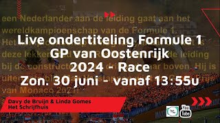 Live ondertiteling  Formule 1 GP van Oostenrijk 2024  Race 3006 [upl. by Esadnac74]