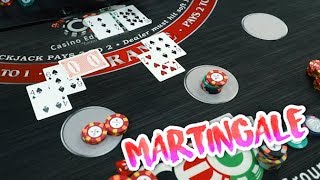 THIS SYSTEM WILL MAKE YOU RICHMaybe  Testing Martingale System  Live Blackjack Session [upl. by Nirehtac227]